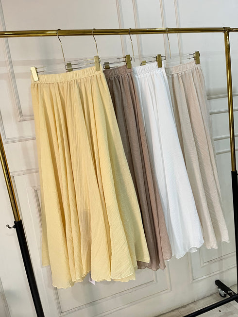 Summer Cotton Flare Long Skirts